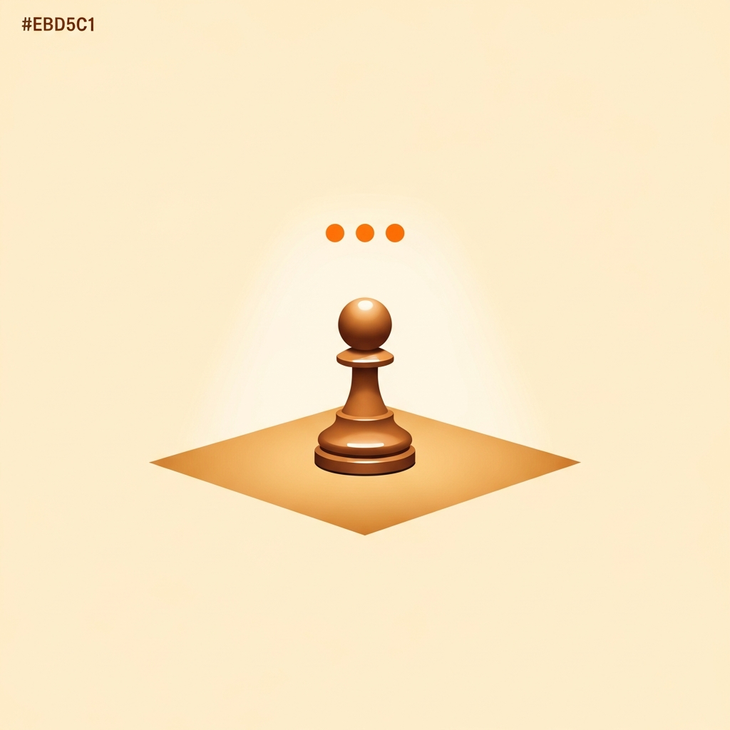 A waiting chess pawn